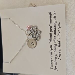 New Sterling Silver Necklace with Heart Pendant